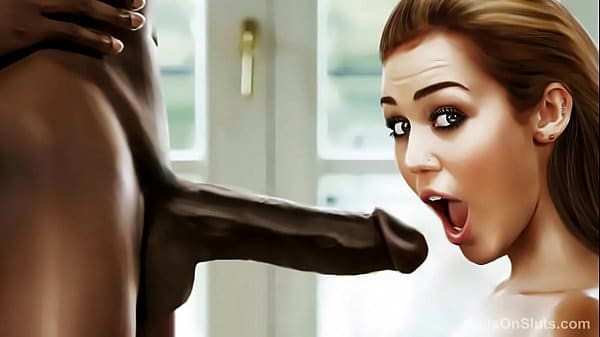 Interracial Blowjob Cartoons Comics Porn White sluts worship BBC