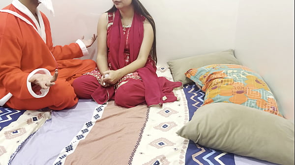 New year 2026 xxx best porn video with Dirty Talk in hindi roleplay saarabhabhi hot and sexy get horny with santa