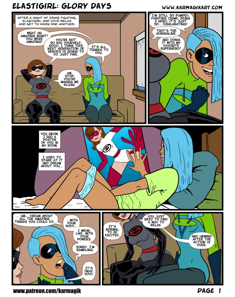 Elastigirl In Glory Days Colored comic porn4