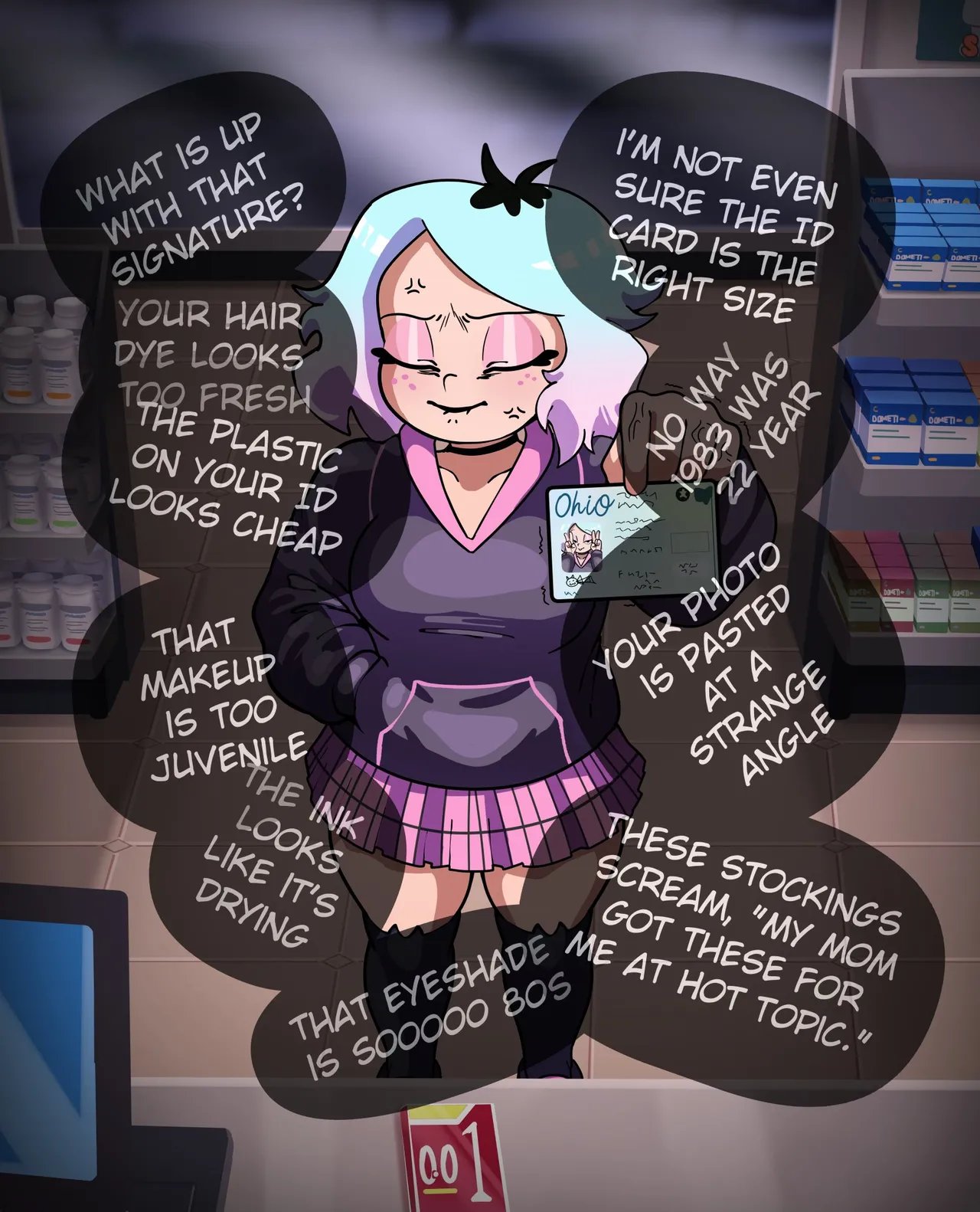 Emberlynn Pinkle tries to buy some condoms comic porn4