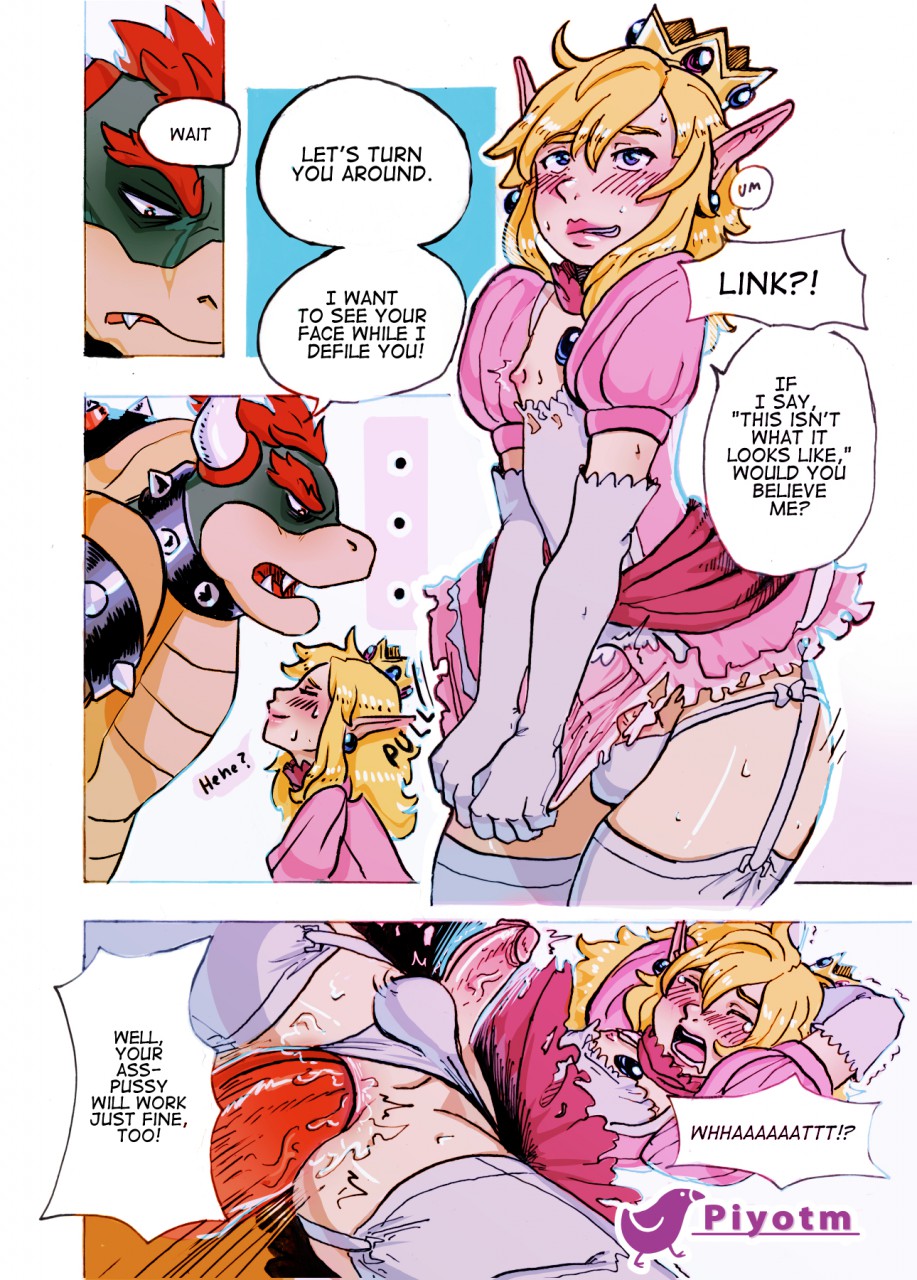 Link x Bowser crossdressing porn comics3