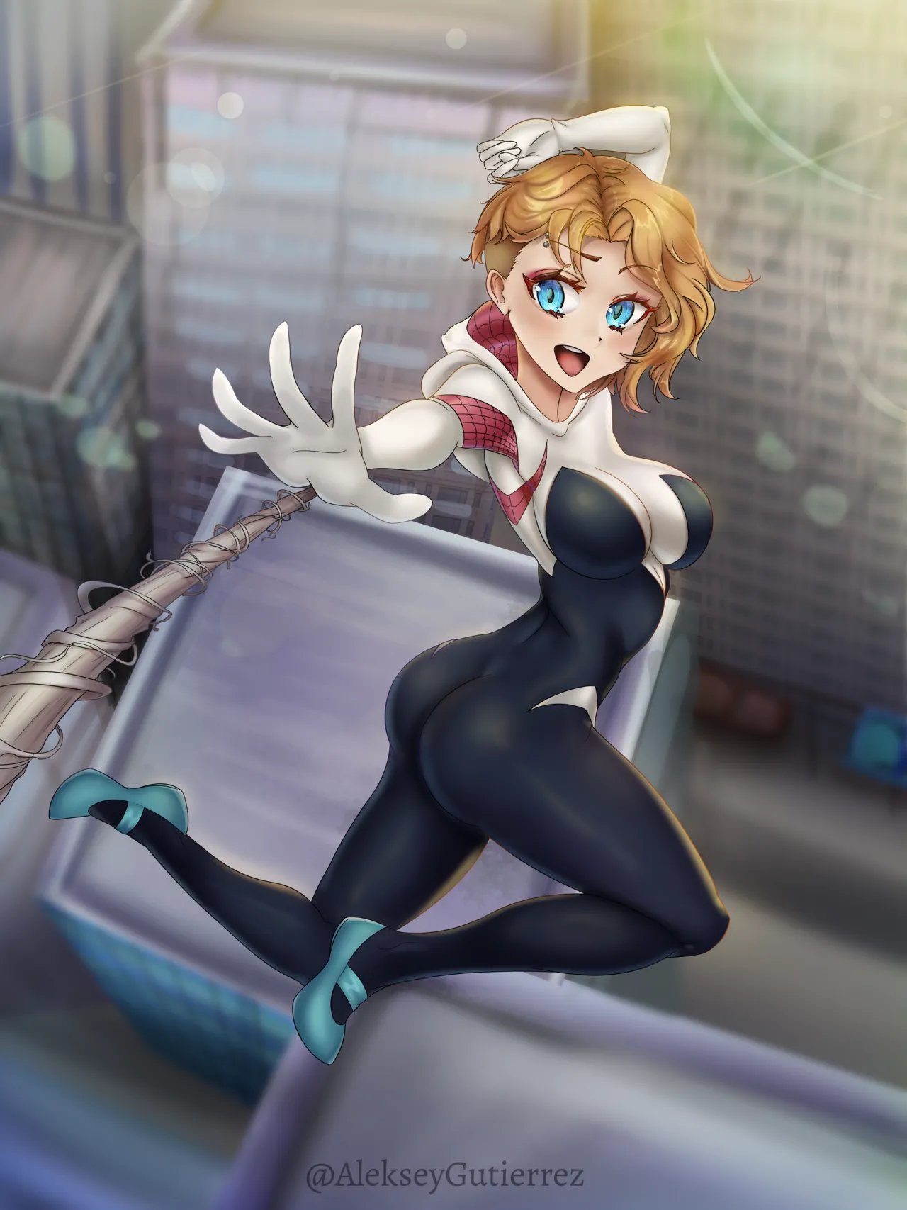 Spider Gwen fucks the Spiderverse comic porn