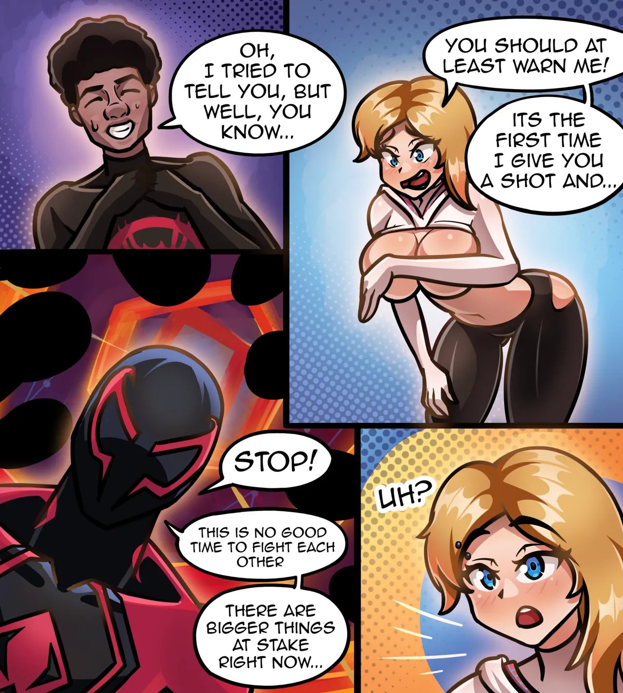 Spider Gwen fucks the Spiderverse comic porn13