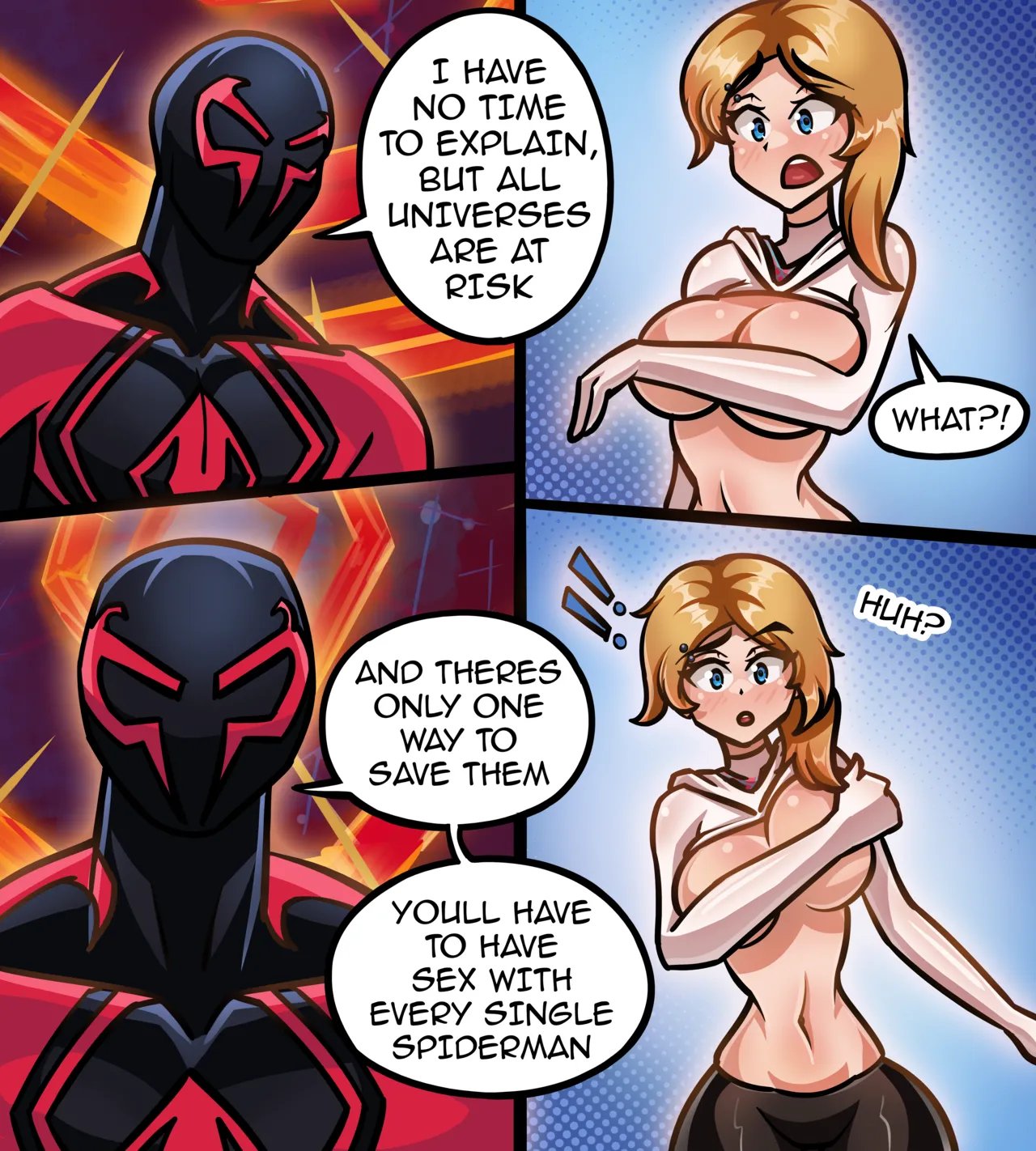 Spider Gwen fucks the Spiderverse comic porn14