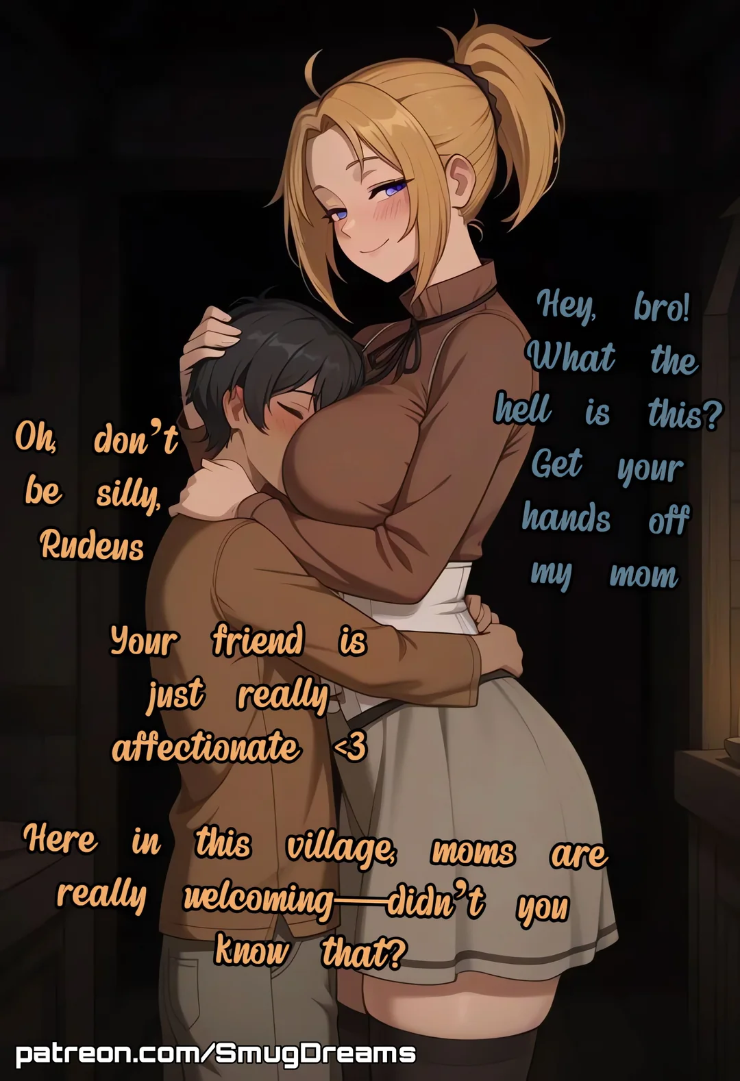 Wait just a moment sweetheart, I’m going to leave your friend all relaxed so you can have fun