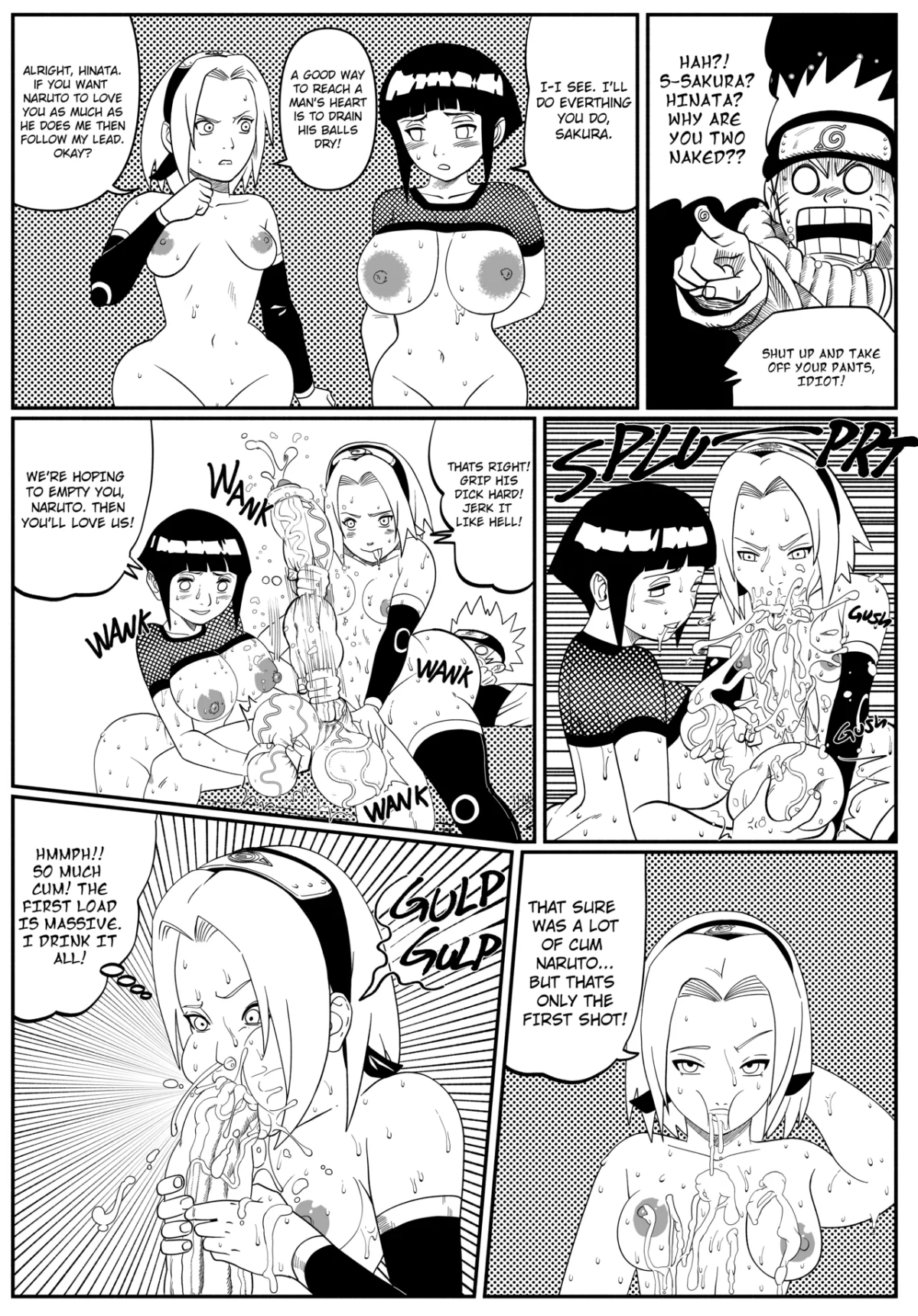 Sakura And Hinata Vs Naruto | naruto comic porn