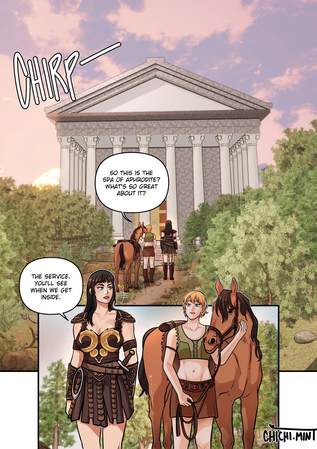 Xena and Gabrielle visit Aphrodites shrine4 2