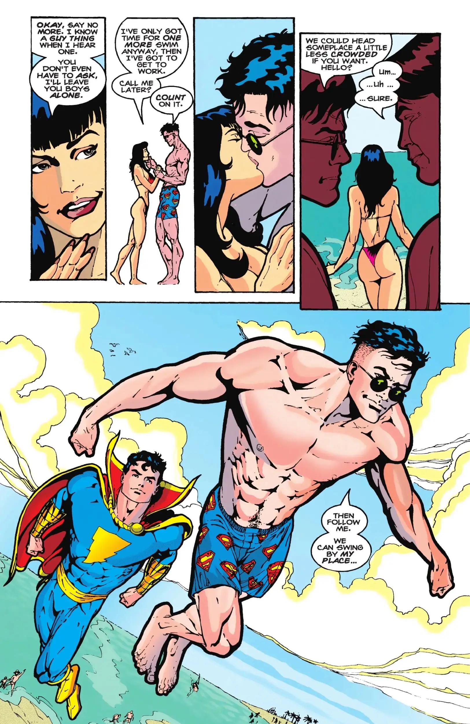 Captain Marvel Jr. does a little sightseeing Superboy Plus The Power of Shazam 1997 13