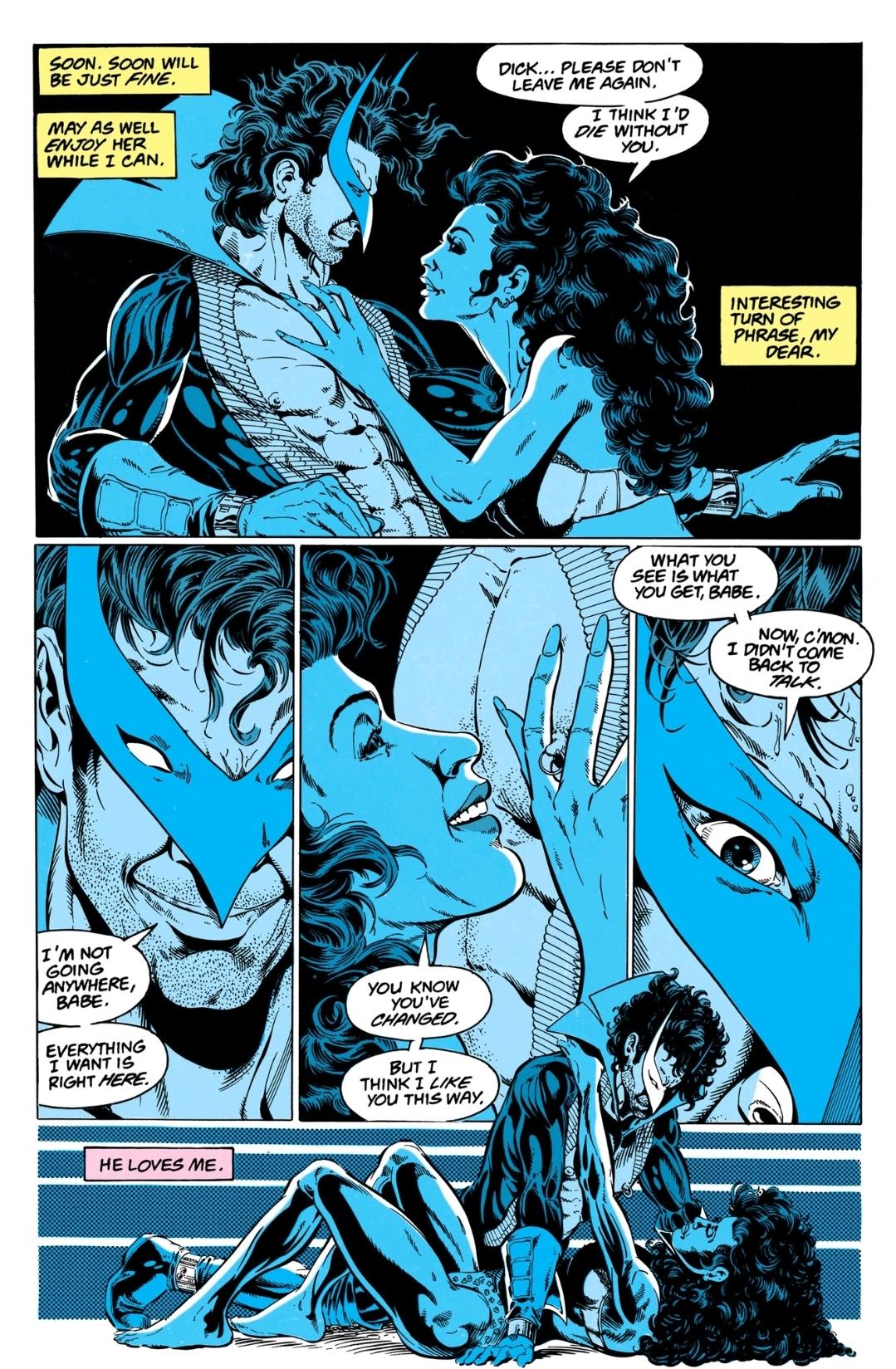 Mirage Miriam Delgado and Deathwing alternate Dick Grayson sexual scene Team Titans 8 9 19923